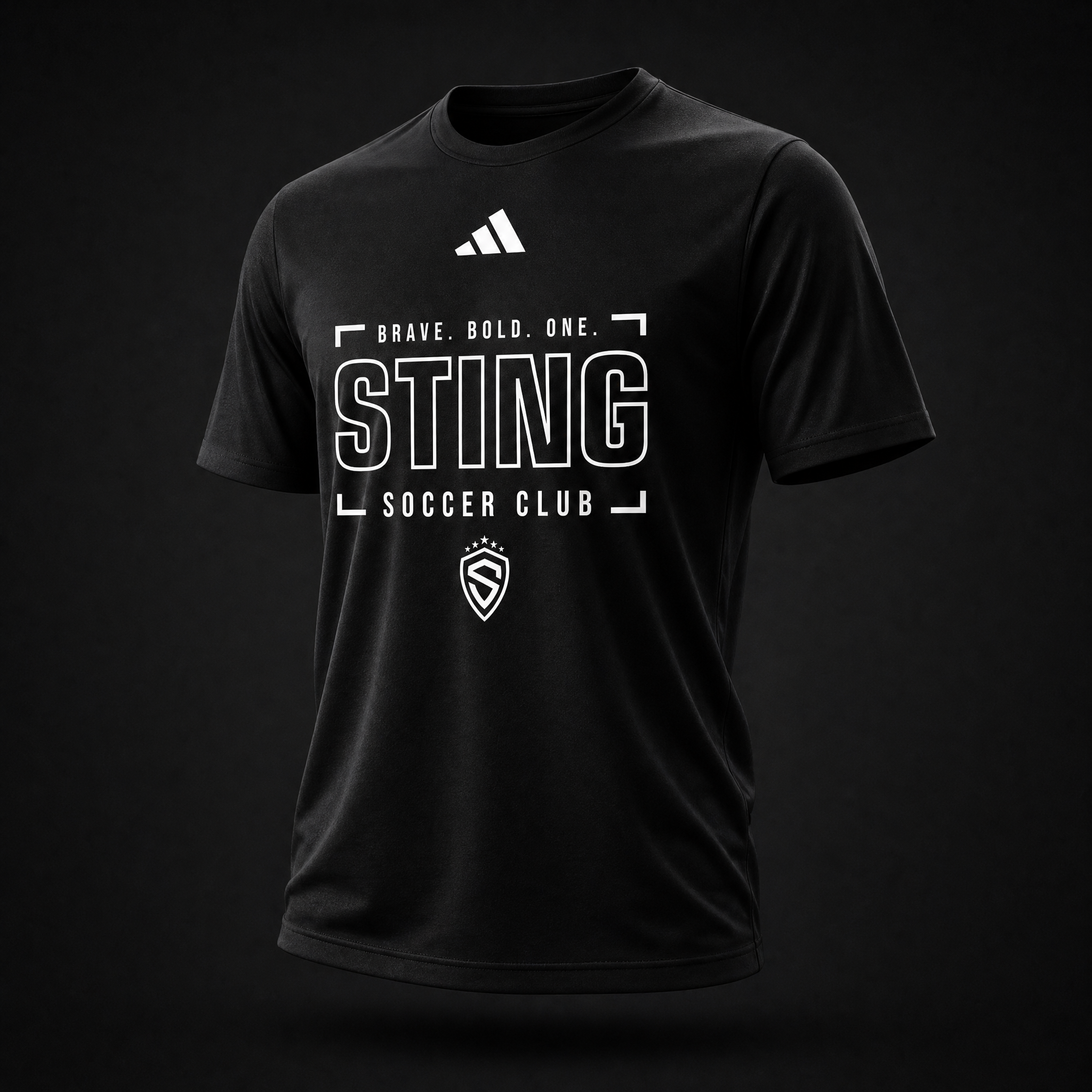 Sting Grid Adidas Men's Pregame T-Shirt | Black/White
