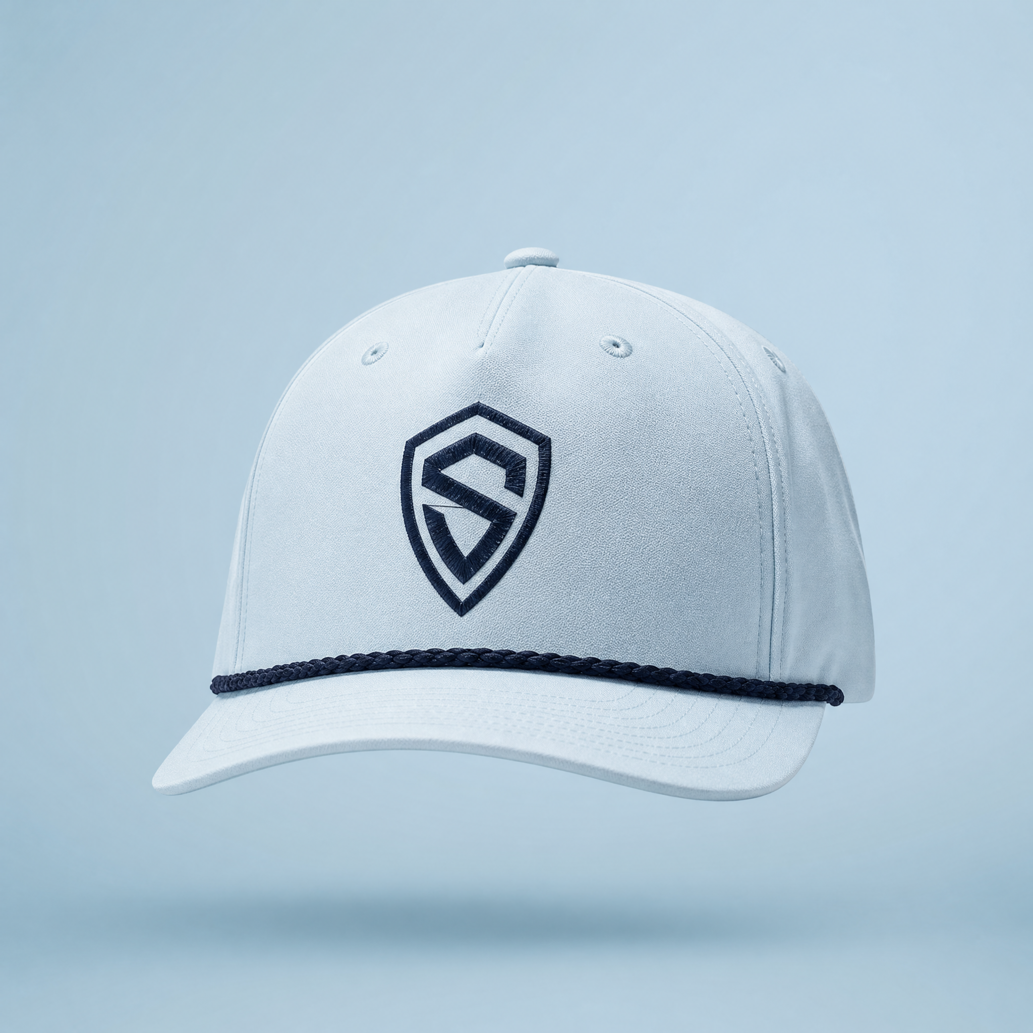 Sting Shield 5 Panel Rope Cap | Hat | Soft Blue/Navy