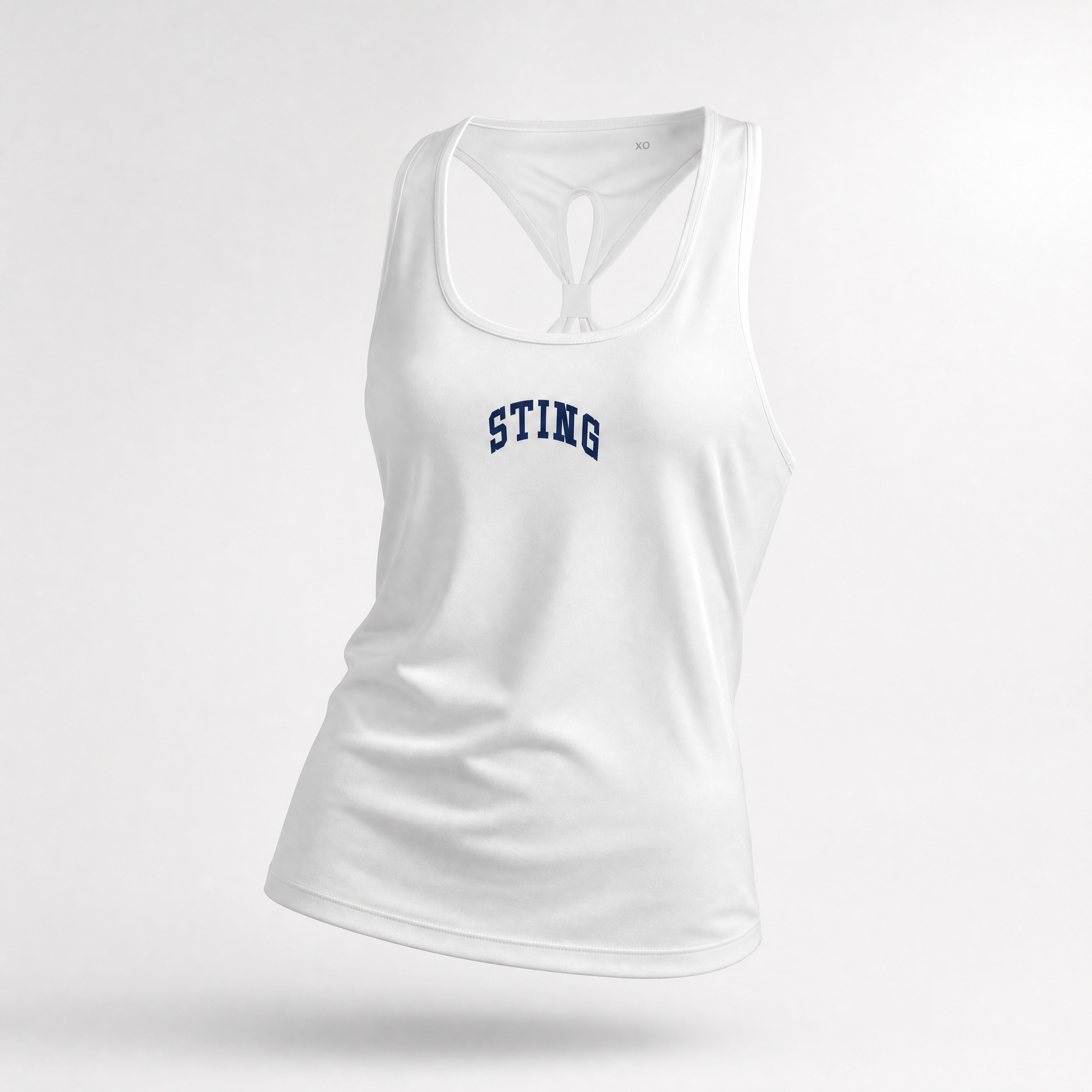 Sting Soccer Core | Ladies Knot Back Tank | White
